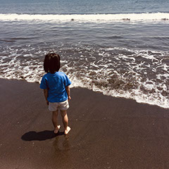 kids on the beach